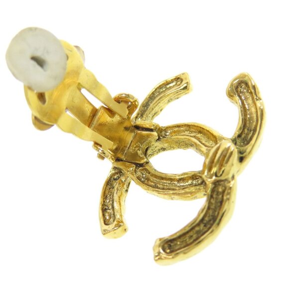 CHANEL Gold Logo Earrings - Picture 5 of 7